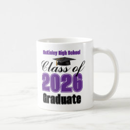 Taza De Café Purple Class of 2026 Graduation Keepsake