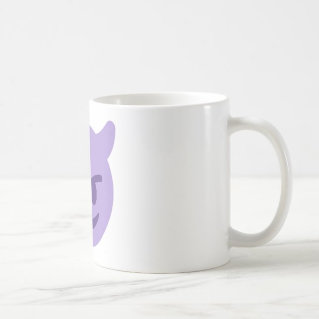Taza De Café Purple Devil Emoji (Derecha)