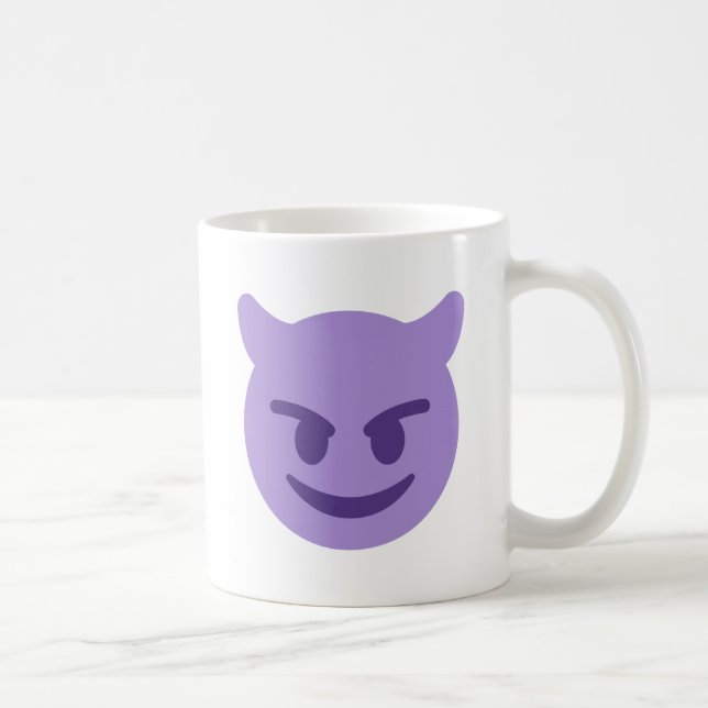 Taza De Café Purple Devil Emoji (Derecha)