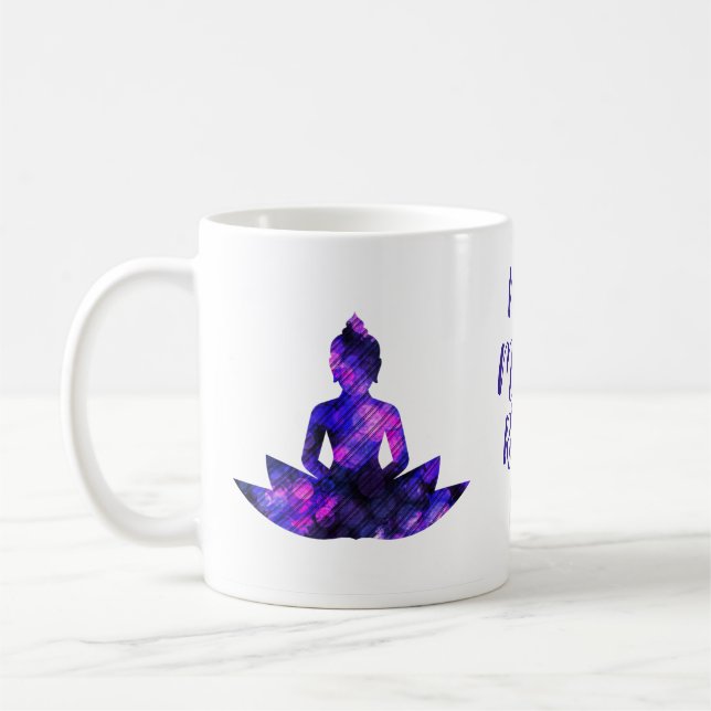 Taza De Café Purple espiritual Lotus Yoga Nam Myoho Renge Kyo (Izquierda)