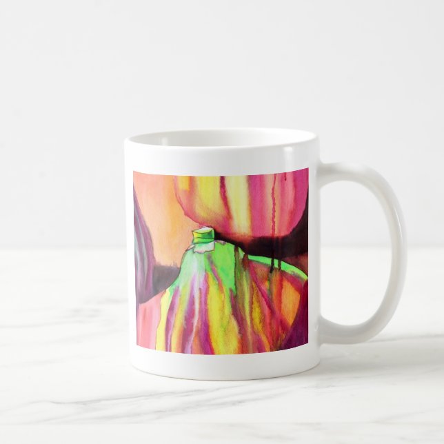 Taza De Café Purple Figs arte original acuarela pintura de gote (Derecha)