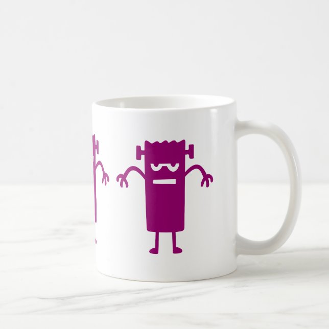 Taza De Café Purple Frankenstein Halloween Clip Art Coffee Mug (Derecha)