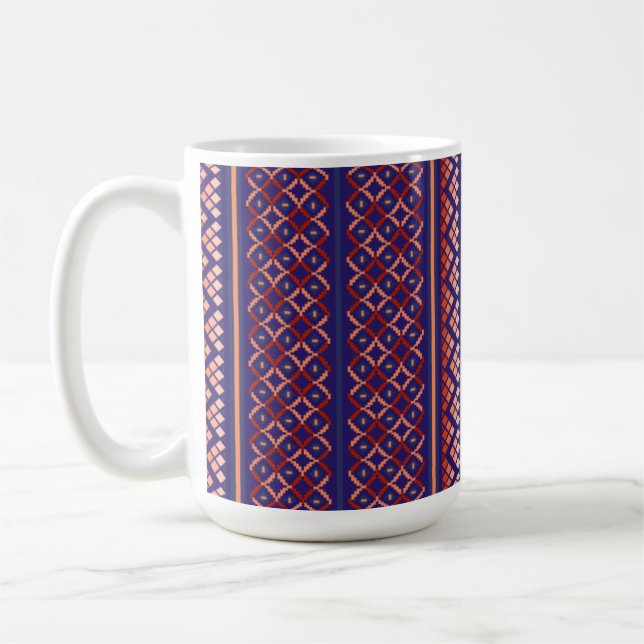 Taza De Café Purple geometric design mug (Izquierda)