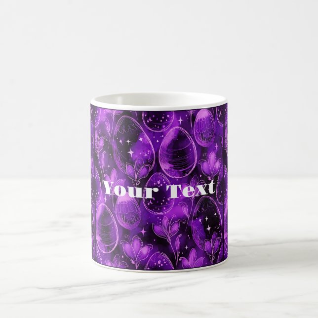 Taza De Café Purple Gothic Easter Pattern (Centro)