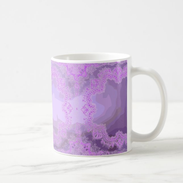 Taza De Café Purple Handkerhead Abstract Mug (Derecha)