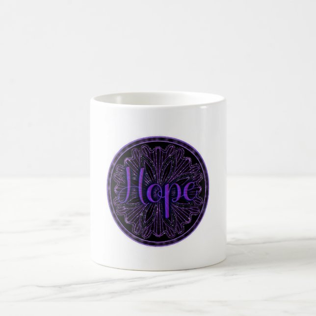 Taza De Café Purple Hope Mandala (Centro)
