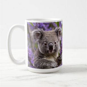 Taza De Café Purple Jacaranda Koala Bear,