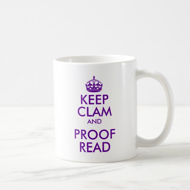 Taza De Café Purple Keep Clam y Probar la lectura (Derecha)