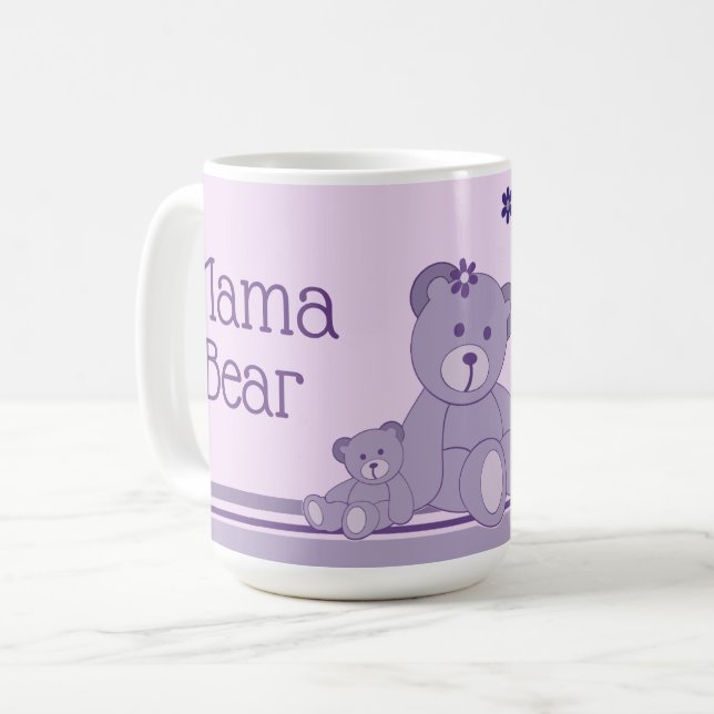 Taza De Café Purple Mama Bear (Anverso izquierdo)
