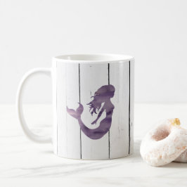Taza De Café Purple Mermaid Pintando Café Mug