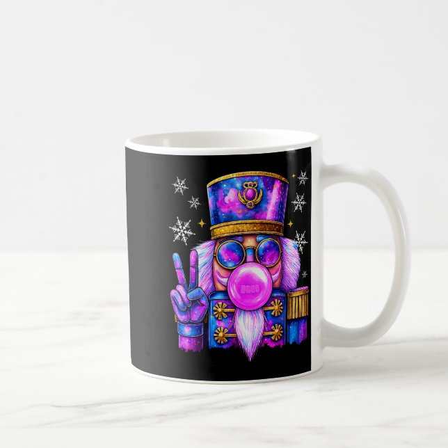 Taza De Café Purple Nutcracker Blowing Bubble Gum Cute Christma (Derecha)