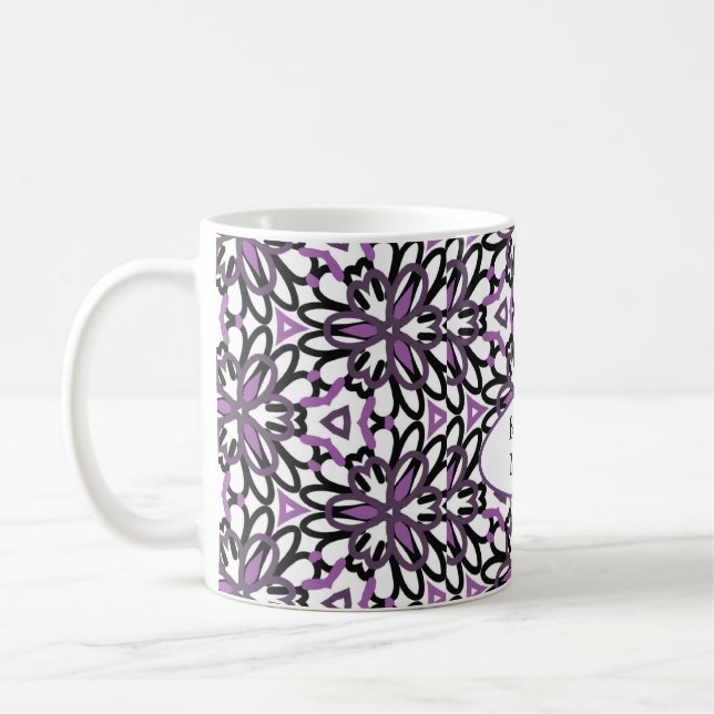 Taza De Café Purple power Boss mamá personalizable (Izquierda)