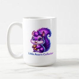 Taza De Café Purple Squirrel with Acorn