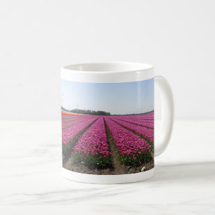 Taza De Café Purple Tulips Field Café Panorámico