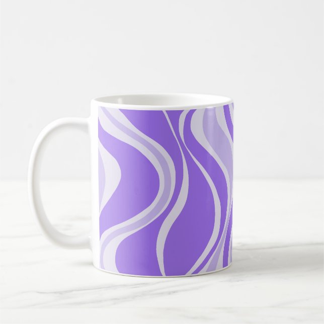Taza De Café Purple Waves Mug (Izquierda)