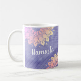 Taza De Café Purple Yoga Instructor Rose Gold Mandala