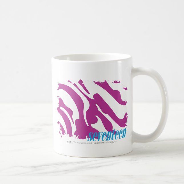Taza De Café Púrpura 3 de la cebra (Derecha)