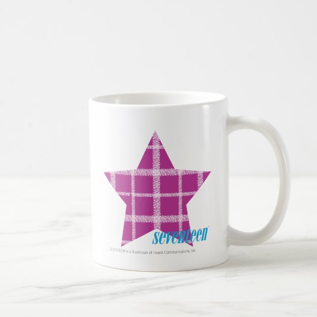 Taza De Café Púrpura 3 de la tela escocesa (Derecha)
