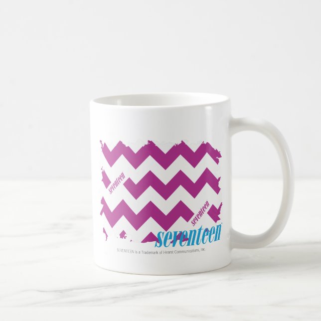Taza De Café Púrpura 3 del zigzag (Derecha)