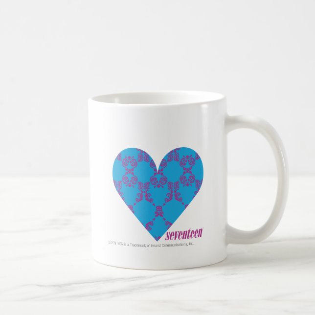 Taza De Café Púrpura-Aguamarina 3 del damasco (Derecha)