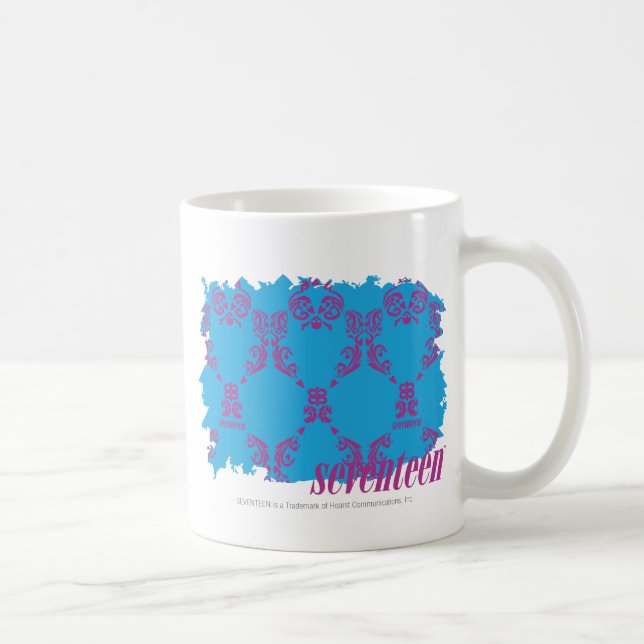 Taza De Café Púrpura-Aguamarina 4 del damasco (Derecha)