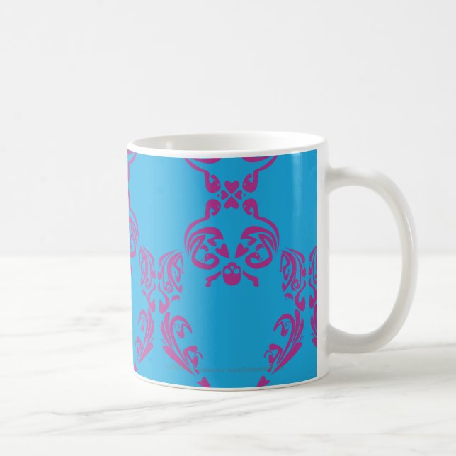 Taza De Café Púrpura-Aguamarina del damasco (Derecha)