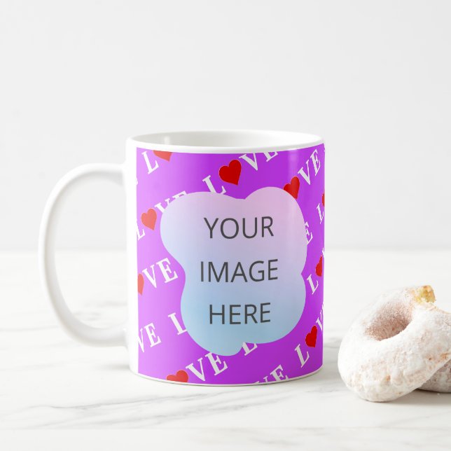Taza De Café Púrpura AMOR (Con donut)