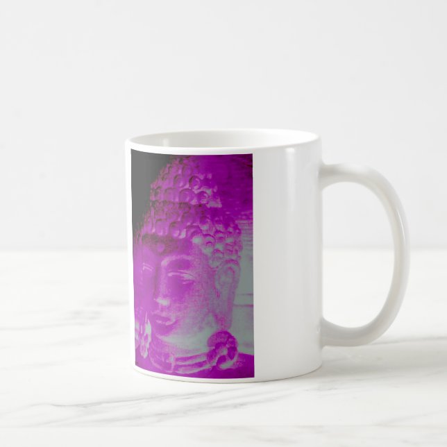 Taza De Café púrpura buddha head mug (Derecha)