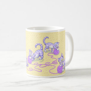 Taza De Café Púrpura de Kittipurra en el queso