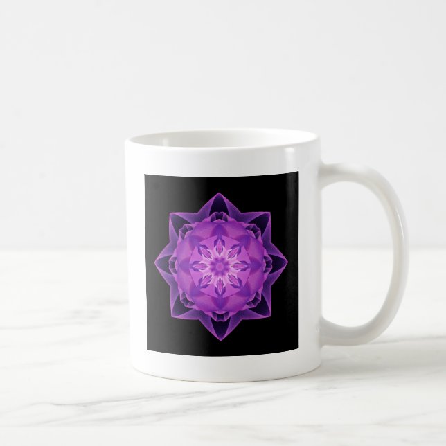 Taza De Café Púrpura de Stardust del fractal (Derecha)