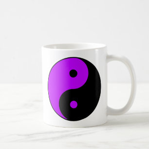 Taza De Café Púrpura de Taijitu del chino del Rótulo del Taoi