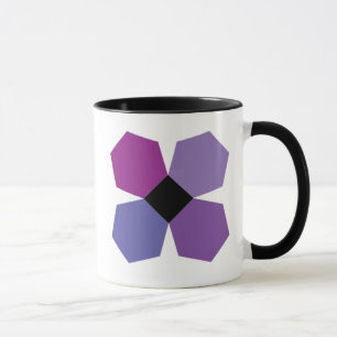 Taza de café púrpura del bloque de la flor del EPP