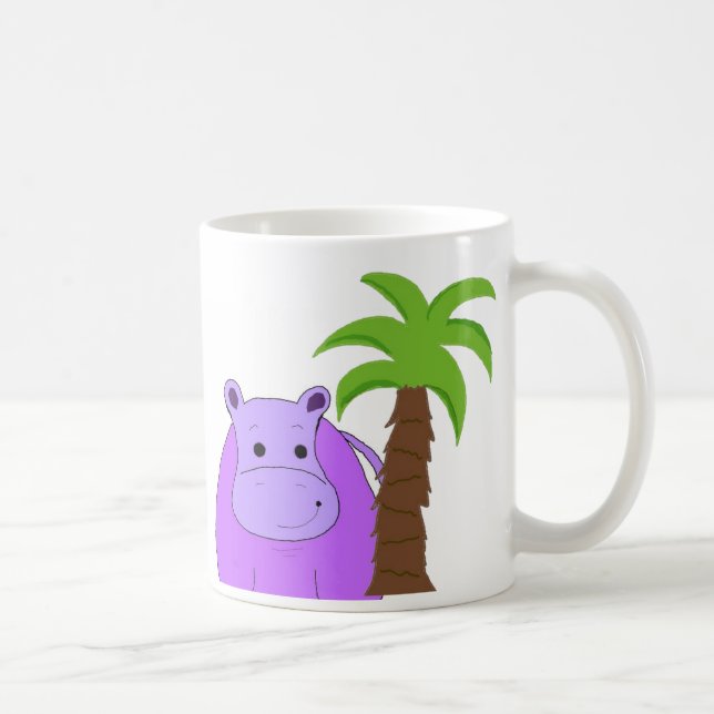 Taza De Café Púrpura dulce Hippo (Derecha)