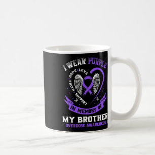 Taza De Café Púrpura En Memoria De La Conciencia Sobre La Sobre