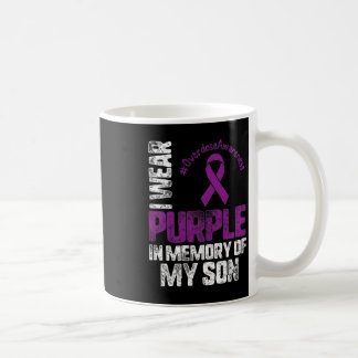 Taza De Café Púrpura En Memoria De Mi Hijo Sobredosis Mon De Co