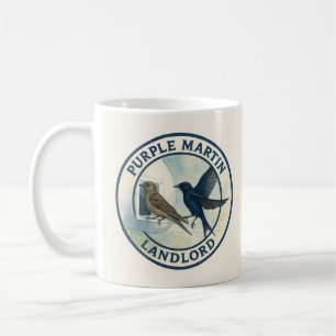 Taza De Café Púrpura Martin Landlord Nature Swallow Bird Gours