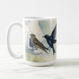 Taza De Café Púrpura Martin Landlord Nature Swallow Bird Gours