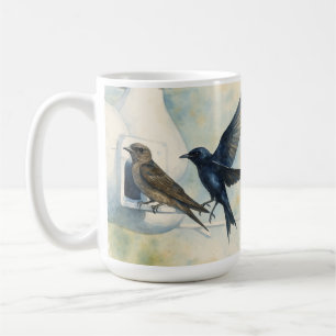 Taza De Café Púrpura Martin Landlord Nature Swallow Bird Gours