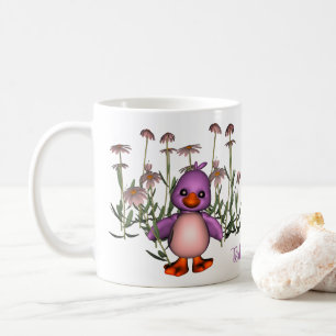 Taza De Café Púrpura Pájica Y Daisies Cute Personalizado