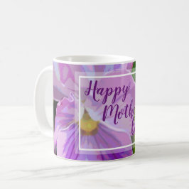 Taza De Café Púrpura Pansy Floral