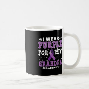 Taza De Café Púrpura Para El Abuelo Terminar Alzheimer Alzheime