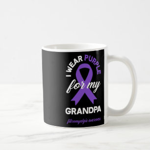 Taza De Café Púrpura Para Mi Abuelo Fibromialgia Conciencia