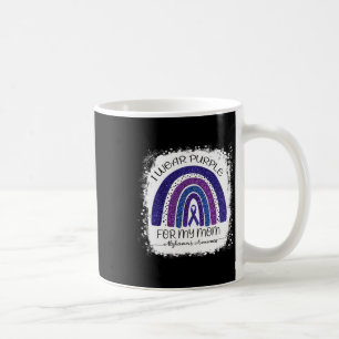 Taza De Café Púrpura Para Mi Mamá Alzheimerheimer Ra Bleached