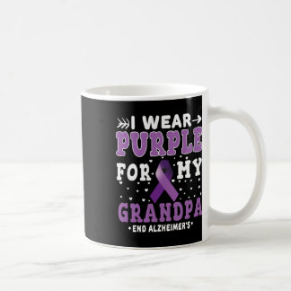 Taza De Café Púrpura por el abuelo Fin Alzheimerheimer Heimers 