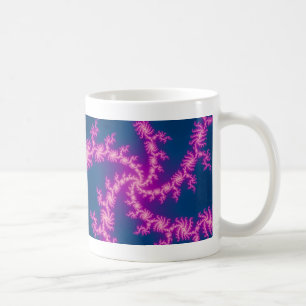 Taza De Café Púrpura Swirl - Arte Fractal
