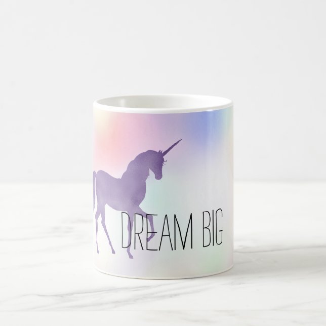 Taza De Café Púrpura Unicornio Pink Rainbow Girly (Centro)