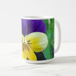 Taza De Café Púrpura y amarilla