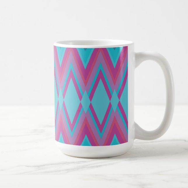 Taza De Café Púrpura y tribal de Aqua (Derecha)