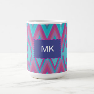 Taza De Café Púrpura y tribal de Aqua