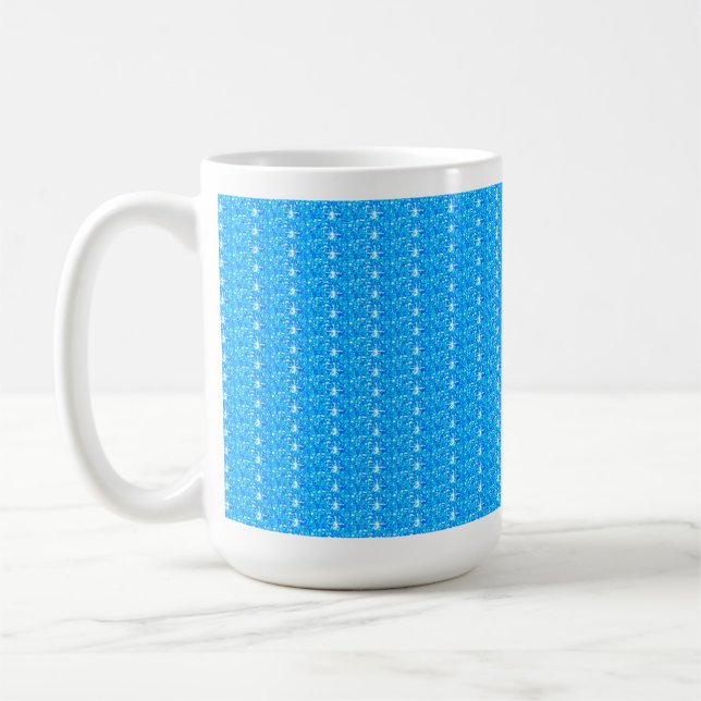 Taza De Café Purpurina azul del bebé Mug (Izquierda)